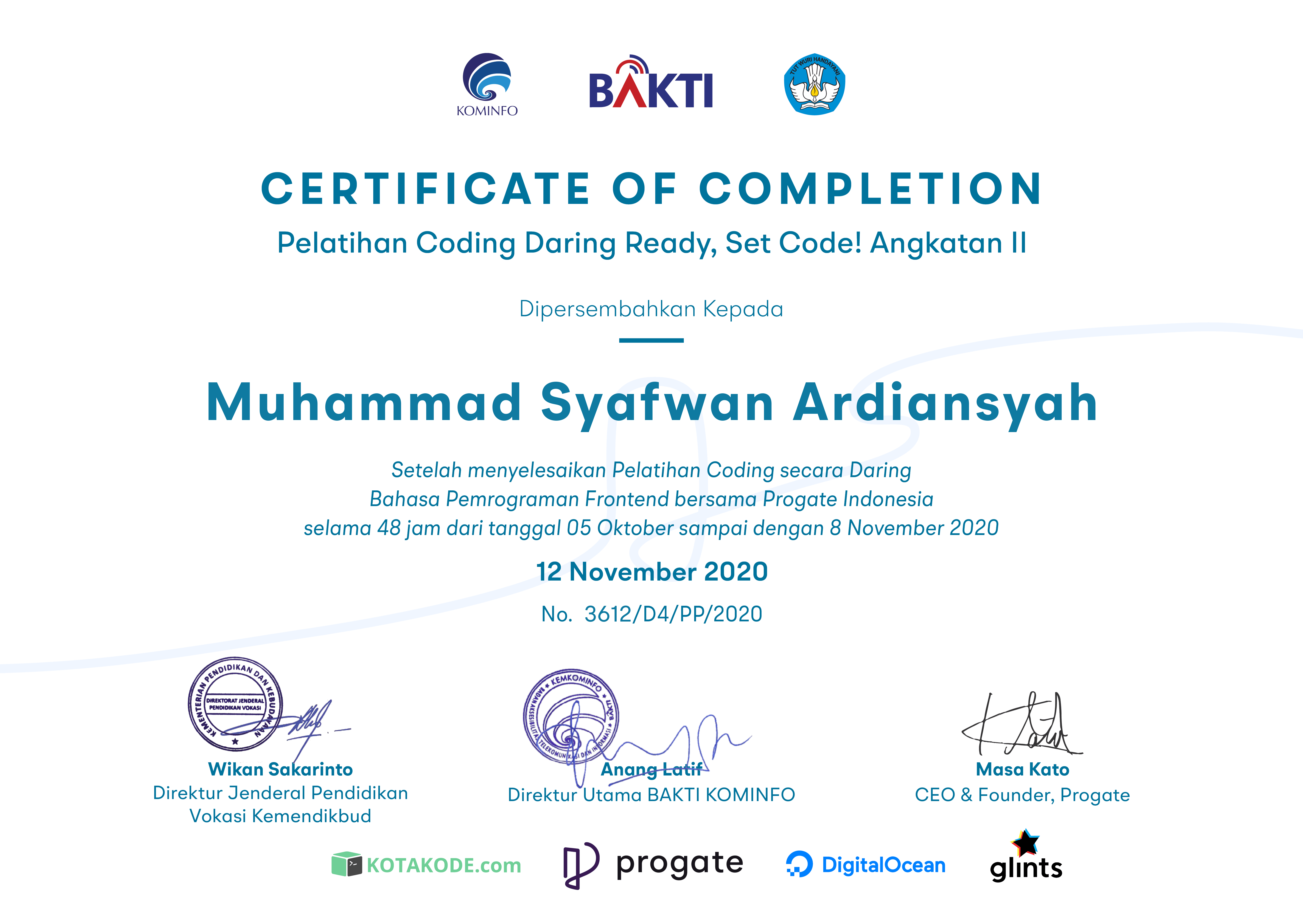 Certificate 10