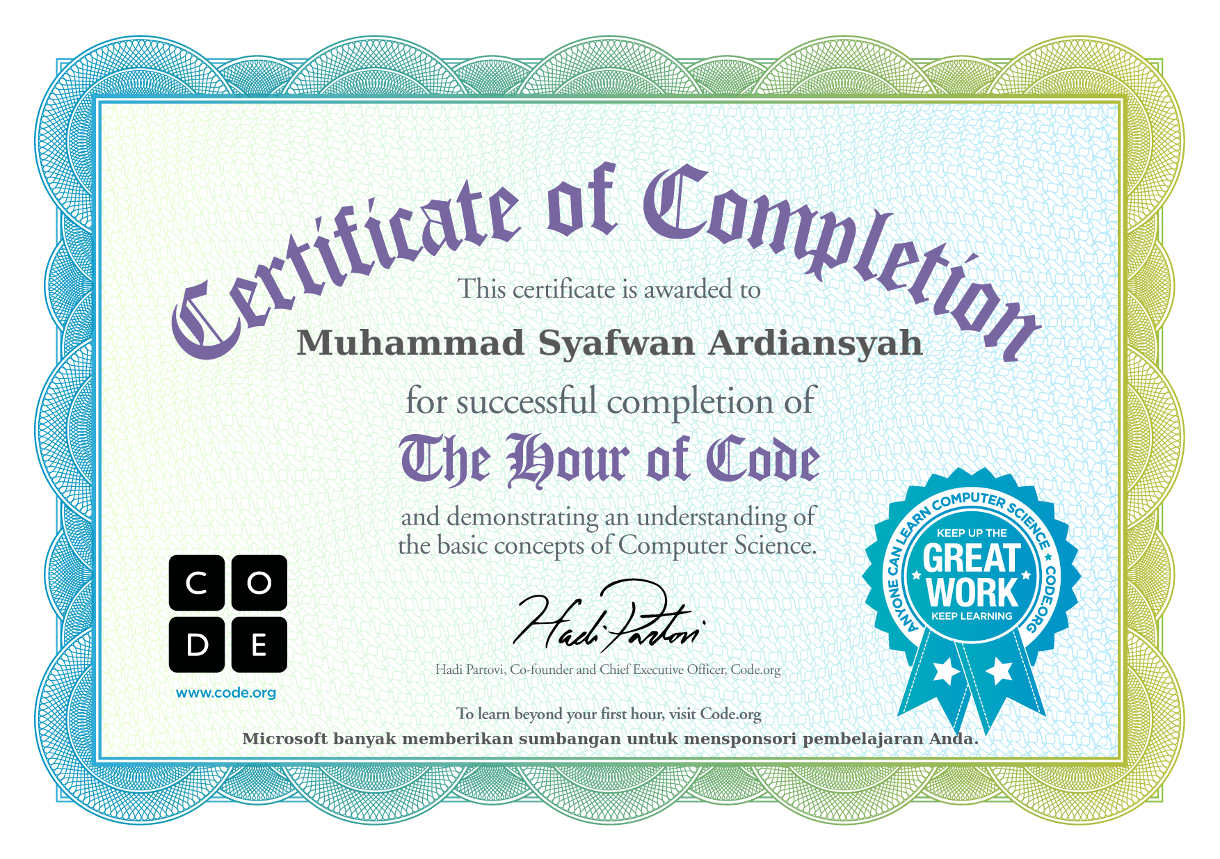 Certificate 2